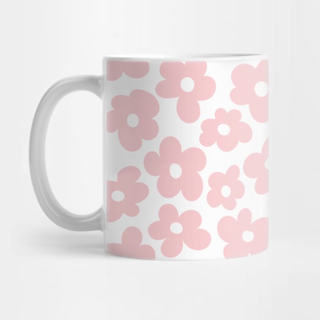 Aesthetic Pink Flowers Retro Daisy by YourGoods